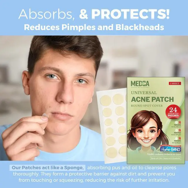 Alt view image 3 of 7 - Acne Pimple Patch Absorbing Cover 24 Count 3 Sizes