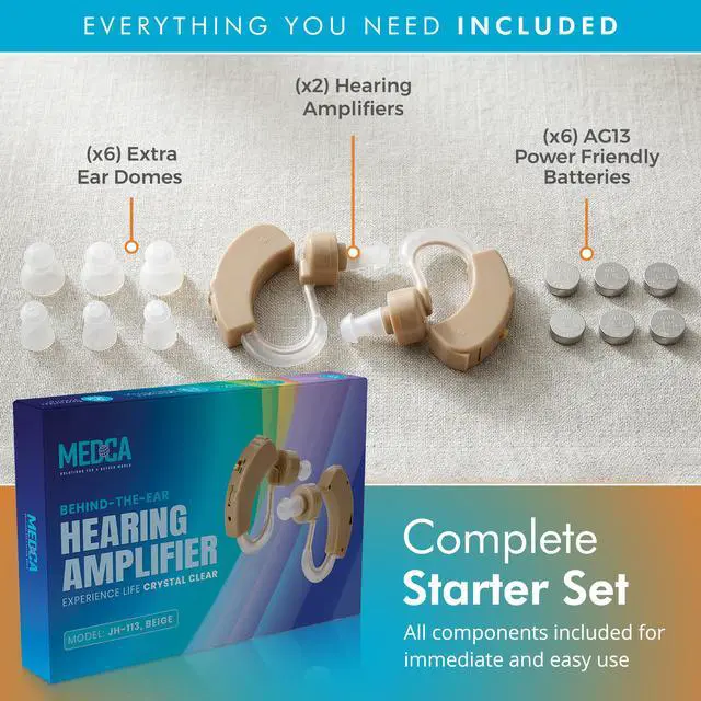 Alt view image 4 of 7 - MEDca Digital Behind the Ear Sound Amplifier with Noise Reduction