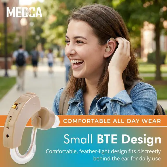 Alt view image 7 of 7 - MEDca Digital Behind the Ear Sound Amplifier with Noise Reduction
