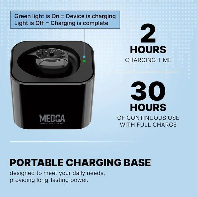 Alt view image 5 of 7 - Digital Hearing Aid Rechargeable - HD Sound Hearing Amplifier for Adults and Seniors w/Charging Base, Intelligent Noise Reduction - Single Hear Assist Unit for Either Right or Left Ear, Black