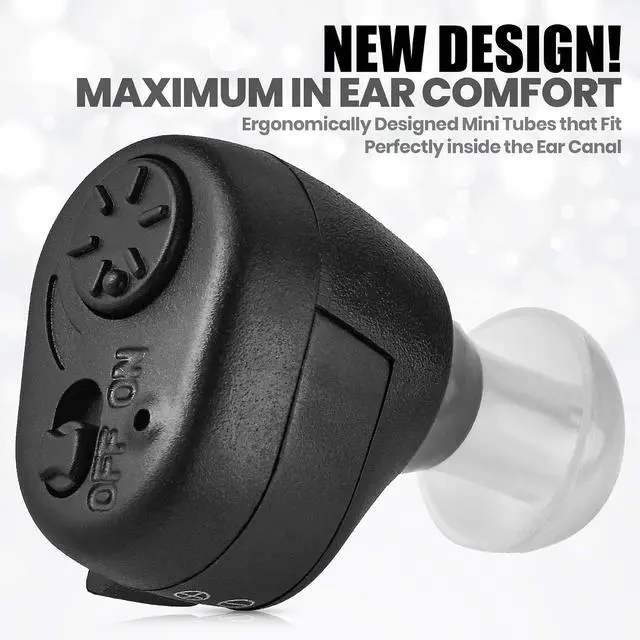 Alt view image 5 of 7 - Digital Hearing Amplifier - In-The-Canal (ITC) Pair of In Ear Sound Amplification Devices, Audiologist and Doctor Designed Personal Sound Amplifier for Adults and Sound Enhancer Set, (Black)