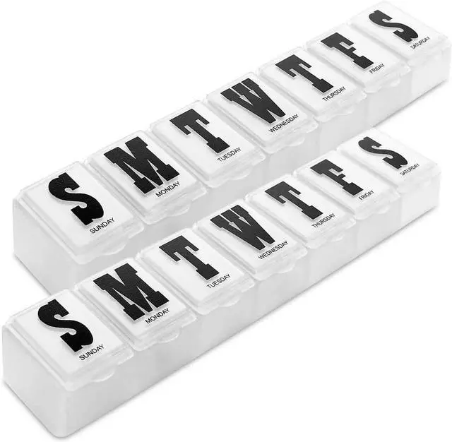 Alt view image 3 of 7 - MEDca 7-day Pill Organizer Weekly Pill Planner PACK OF 2