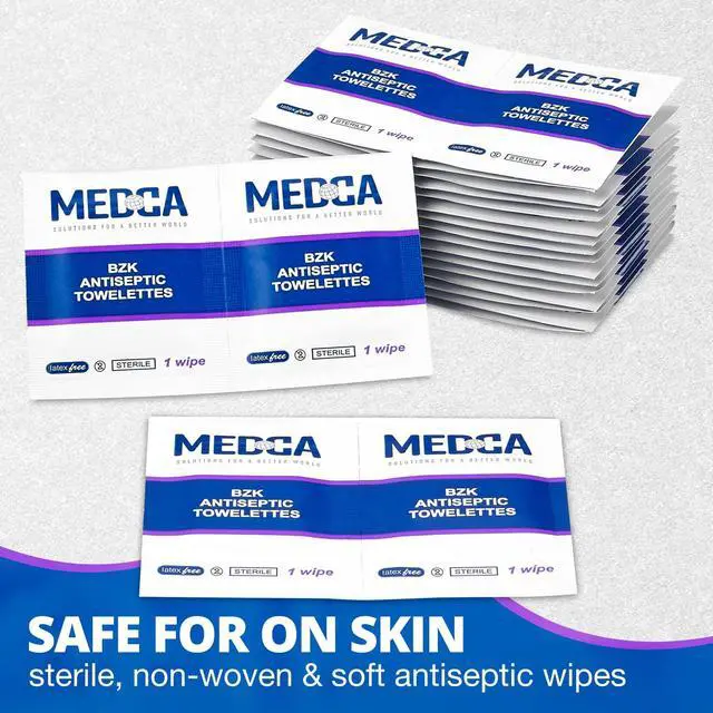 Alt view image 4 of 7 - Antiseptic Wipes - (Pack of 300) Antibacterial Hand Sanitizer Wipes and Benzalkonium Chloride Swabs Individual BZK Single-Use Packets Clinically Proven, Kills Bacteria and Germs by MEDca