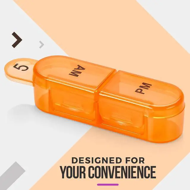 Alt view image 2 of 6 - Monthly Pill Organizer 2 Times a Day, 30 Day Pill Box AM PM, Morning and Night One Month Pill Box Organizer with Daily Removable 31 Day Pill Organizers and Organizing Tray