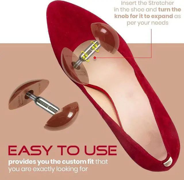 Alt view image 4 of 7 - MEDca Shoe Stretcher Total of 2 Stretchers, 1 Pair, Brown