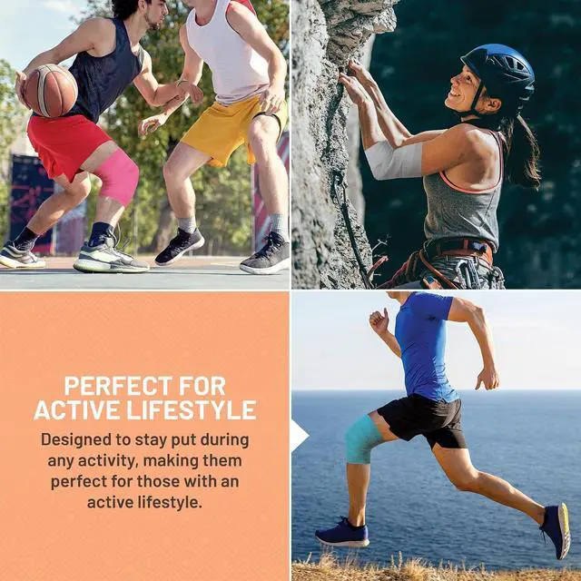 Alt view image 2 of 7 - 6 Pack, Self Adherent Cohesive Tape - 2" x 5 Yards, Self Adhesive Bandage Rolls & Sports Athletic Wrap for Ankle, Wrist, Knee Sprains and Swelling, Vet Wraps in Assorted Neon Colors - FDA Approved