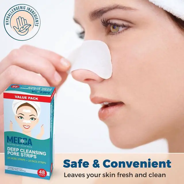 Alt view image 3 of 7 - MEDca Deep Cleansing Pore Strips Combo Pack, 48 Count Strips