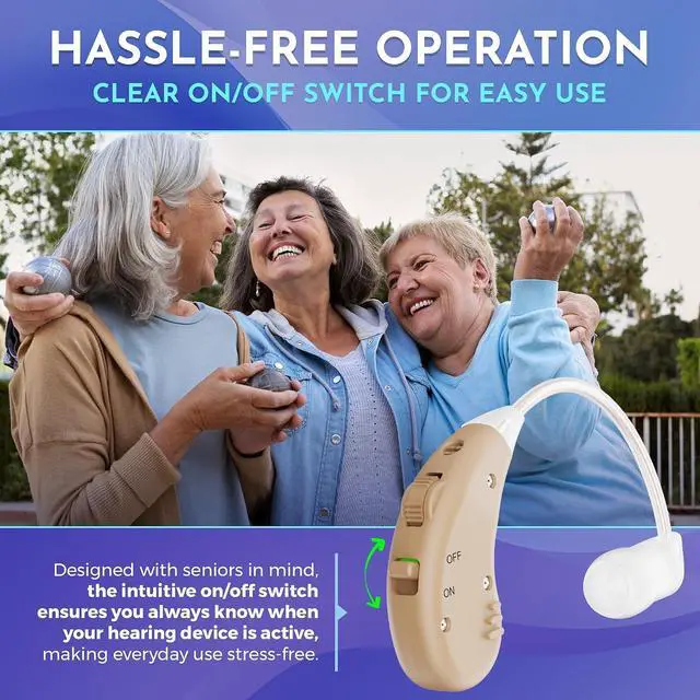 Alt view image 5 of 7 - Digital Hearing Amplifier - (Pair of 2) Noise Cancelling with One Touch Volume Control, No Programming Required, Near-Invisible Behind The Ear, Upgraded 2019 Design & Rechargeable USB Dock by MEDca
