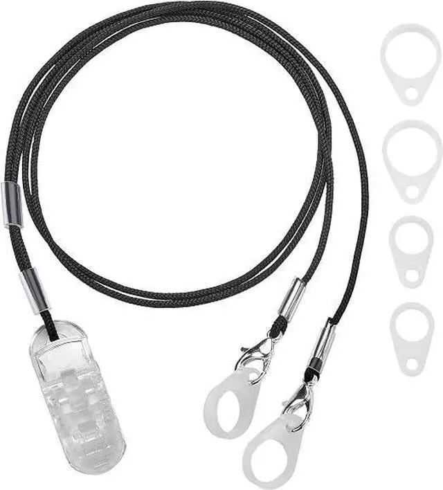 Main image of Hearing Aid Clip - Protective Holder with Anti Lost Lanyard Cord - Rope with Loops and Clip and Security Clip Ideal for Behind the Ear Hearing Aids and Personal Sound Amplifiers