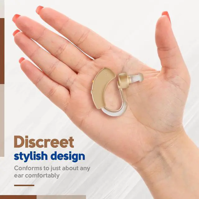 Alt view image 3 of 7 - MEDca BTE Behind the Ear Sound Amplifier Super Mini Size Sound Enhancer
