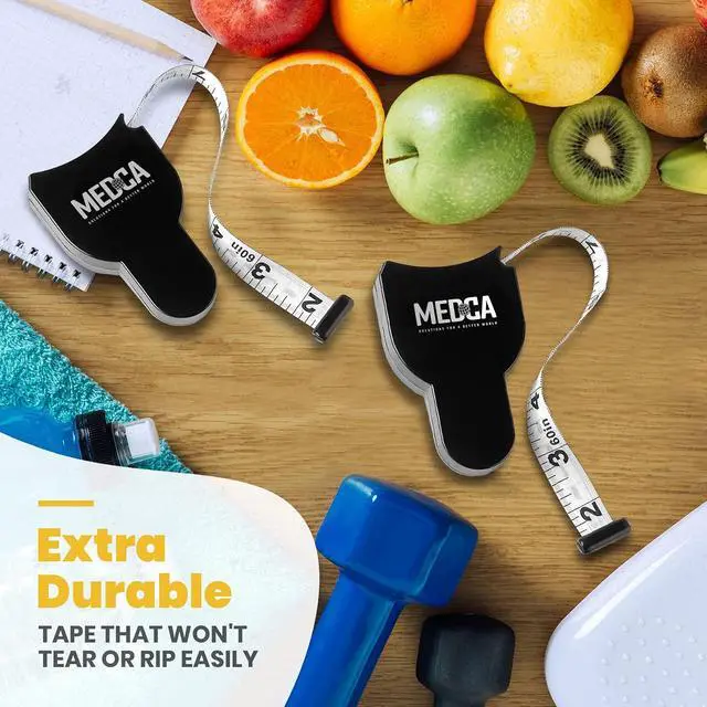 Alt view image 7 of 7 - Body Tape Measure - (2 Pack) Measuring Tapes for Body and Fat Weight Monitors, (Inches & CM) Retractable Tape Measure Ruler for Accurate Body Fat Calculator Helps Calculate Fitness Body Measurements