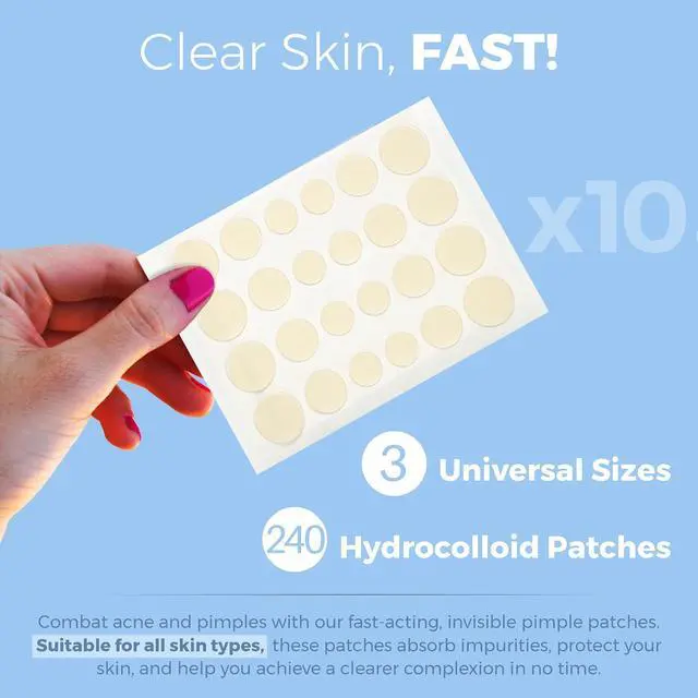 Alt view image 5 of 7 - MEDca Acne Pimple Master Patch Absorbing Cover 24 Count Three Sizes 10 Sheets