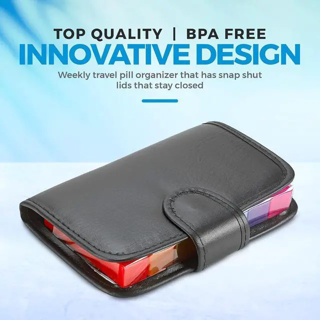 Alt view image 4 of 7 - MEDca Weekly Pill Organizer, 4 Times A Day, With Travel Pill Case (7.5 X 4.5 INCHES)