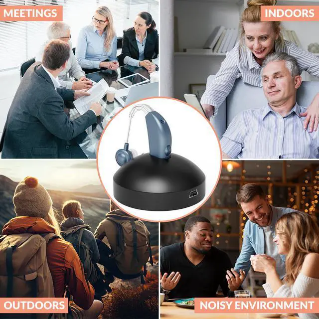Alt view image 7 of 7 - Digital Hearing Amplifier - Personal Hearing Enhancement Sound Amplifier with Extended Over 500hr Battery Life, Modern Blue, Doctor and Audiologist designed FDA Approved By MEDca
