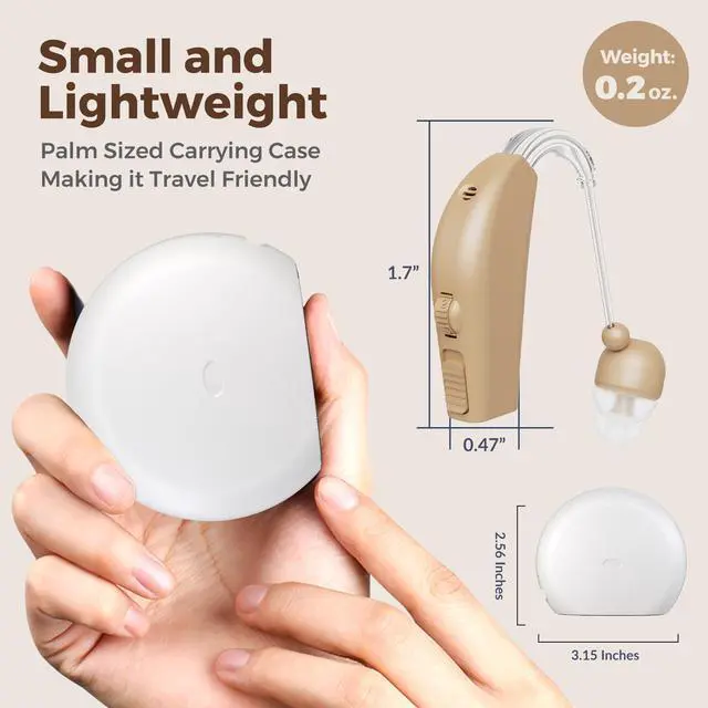 Alt view image 2 of 7 - Digital Hearing Amplifier Set - Personal Sound Amplification Device, Rechargeable All-Day Battery Life Lightweight Behind the Ear BTE Sound and Voice Hearing Amplifiers for Adults and Seniors by MEDca