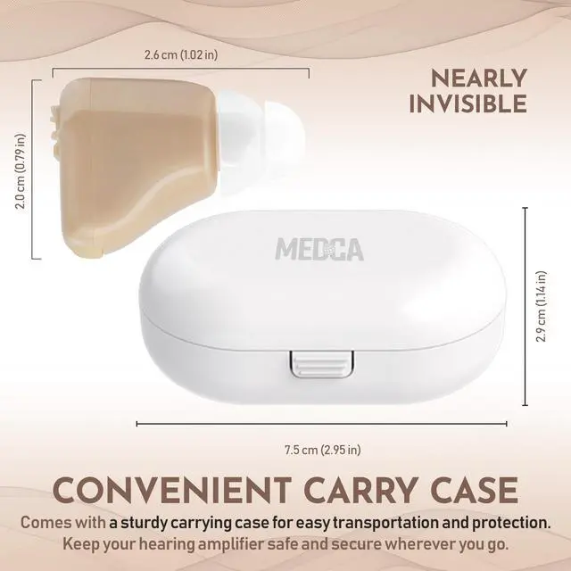 Alt view image 4 of 7 - Digital Hearing Amplifiers - (Set of 2) Mini ITE in-The-Ear Rechargeable Personal Sound Amplifier - High Quality and So Small It's Barely Visible