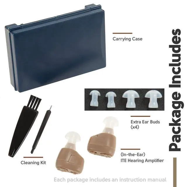 Alt view image 2 of 7 - MEDca NewEar Hearing Aid Hearing Amplifier Ear ITC (Pair)