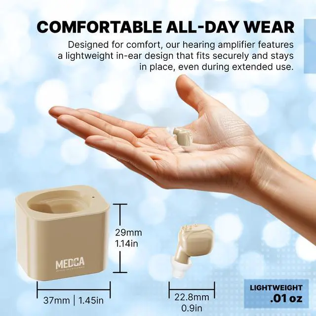 Alt view image 4 of 7 - MEDca ITE Rechargeable Personal Sound Mini Ear Amplifier