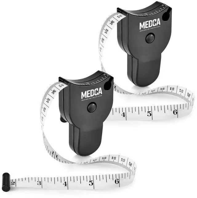 Main image of Body Tape Measure - (2 Pack) Measuring Tapes for Body and Fat Weight Monitors, (Inches & CM) Retractable Tape Measure Ruler for Accurate Body Fat Calculator Helps Calculate Fitness Body Measurements