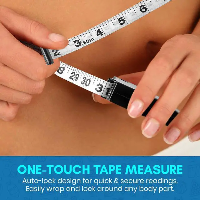 Alt view image 5 of 7 - Body Tape Measure - (2 Pack) Measuring Tapes for Body and Fat Weight Monitors, (Inches & CM) Retractable Tape Measure Ruler for Accurate Body Fat Calculator Helps Calculate Fitness Body Measurements