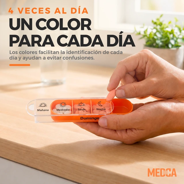 Alt view image 5 of 7 - Pastillero Semanal 7 Días AM/PM Organizador de Pastillas con 14 Compartimentos, Tapas a Presión, Plástico Translúcido Libre de BPA, Caja Portátil de Viaje para Vitaminas y Medicamentos (1 Pieza)