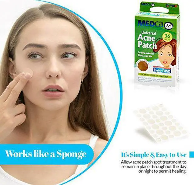 Alt view image 6 of 8 - MEDca Universal Acne Pimple Patch Absorbing Cover 36 Count Two Sizes
