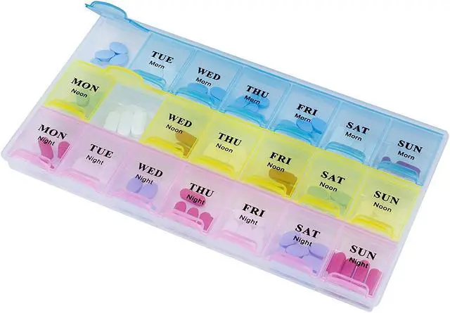Main image of MEDca Weekly Pill Organizer, Three-Times-a-Day, 1 Pill Organizer