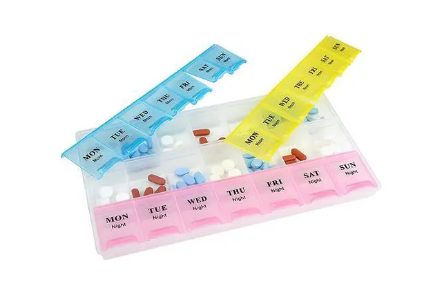 Alt view image 7 of 7 - MEDca Weekly Pill Organizer, Three-Times-a-Day, 1 Pill Organizer