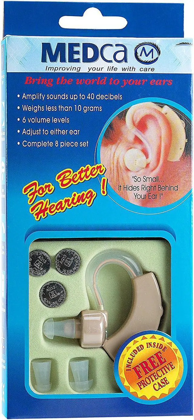 Alt view image 2 of 7 - MEDca BTE Behind the Ear Sound Amplifier Super Mini Size Sound Enhancer
