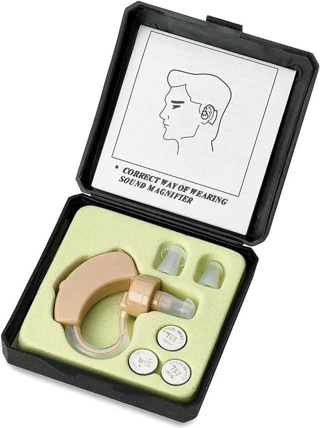 Alt view image 7 of 7 - MEDca BTE Behind the Ear Sound Amplifier Super Mini Size Sound Enhancer