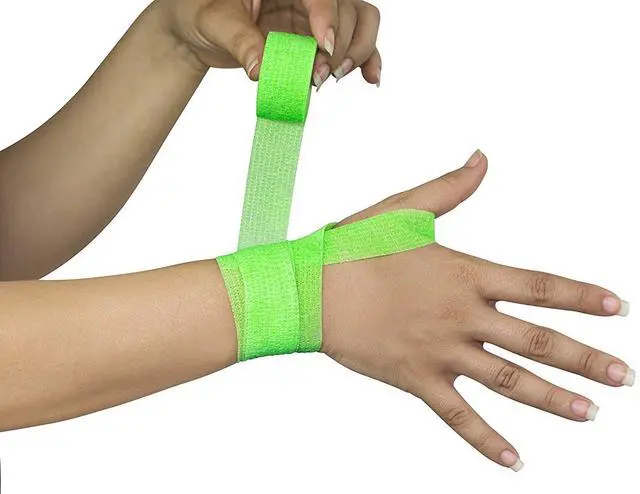 Alt view image 5 of 7 - MEDca Self Adherent Cohesive Wrap Bandages 1 Inch X 5 Yards 24 Count with Strong Elastic and Colorful First Aid Tape for Sprain Swelling and Soreness on Wrist and Ankle (Rainbow Color)