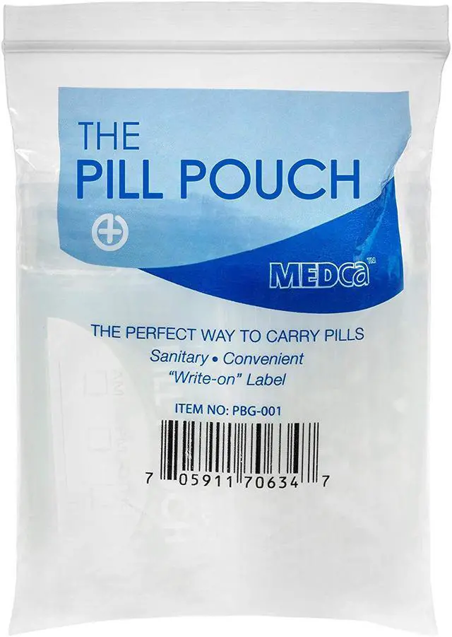 Alt view image 2 of 5 - Pill Bag Pouch, Reusable Plastic Pill Organizer Bags, Size 3 X 2 3 Mil (Pack of 100)