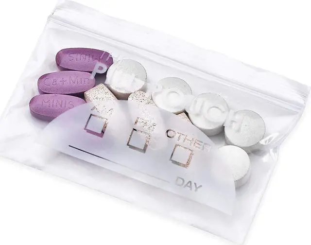 Alt view image 3 of 5 - Pill Bag Pouch, Reusable Plastic Pill Organizer Bags, Size 3 X 2 3 Mil (Pack of 100)