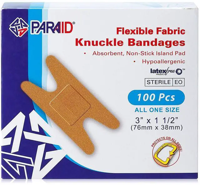 Alt view image 4 of 5 - Flexible Fabric Bandages - Flex Fabric Adhesive Bandages Knuckle Bandages for Finger Care and to Protect Wounds from Infection - (100 Count Box)
