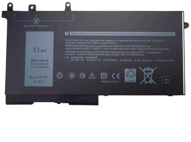 Alt view image 5 of 5 - Battery for DELL Latitude 5490 5590 5491 5591 93FTF 51Wh 11.4V Li-ion Laptop Battery High Capacity, Fast Shipping, 2-Year Warranty