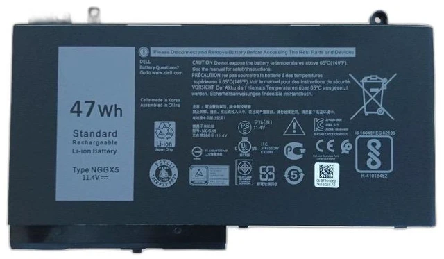 Alt view image 2 of 5 - New Battery for Dell Latitude E5270 E5470 E5570 M3510 NGGX5 6MT4T 11.4V 60Wh, High Capacity, 2-Year Warranty