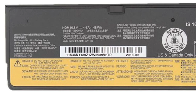 Alt view image 2 of 5 - New Laptop Battery for Lenovo ThinkPad T470 T480 A285 A475 A485 01AV427 01AV423 01AV425 01AV424 11.4V 24Wh 1-Year Warranty