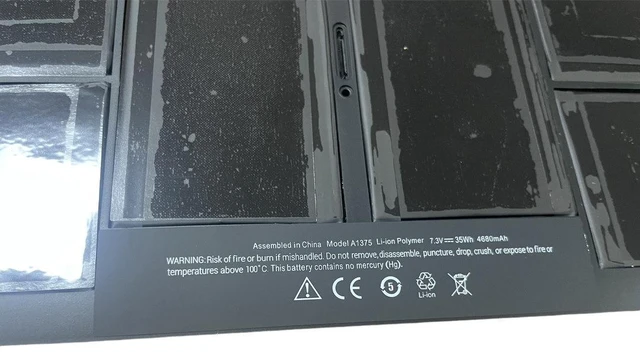 Alt view image 3 of 3 - Battery for Apple MacBook Air 11-inch A1370 A1375 (2010) 7.6V 35Wh, MC505LL/A MC506LL/A, 2-Year Warranty