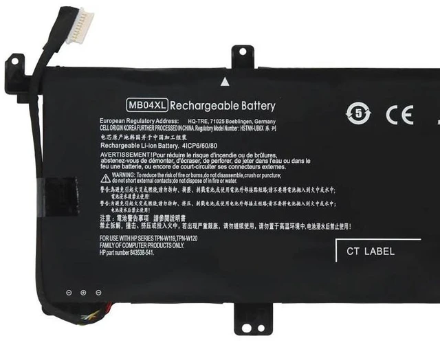 Alt view image 2 of 3 - Laptop Battery for HP EliteBook 840 G3/G4/G5, MB04XL HSTNN-UB6X 844204-850 843538-541, 11.4V 48Wh, High Capacity, 2-Year Warranty