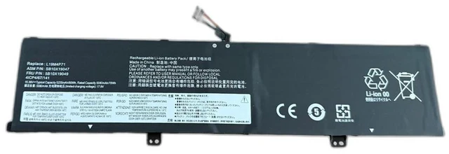 Main image of New L19M4P71 Laptop Battery, 15.36V 80Wh 4Cell Liion, Compatible with Lenovo ThinkPad X1 Extreme Gen 3, P1 Gen 3 TP00099D Notebook, PN:5B10X19049 SB10X19047