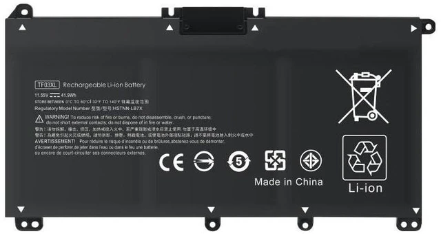 Alt view image 5 of 5 - Battery for HP Pavilion TPN-C131 W131 Q191 14-BF/BP 15-CC/CK Series TF03XL 41Wh 11.55V Li-ion Compatible with HP 917649-855, 917658-855, HSTNN-LB7E 2-Year Warranty