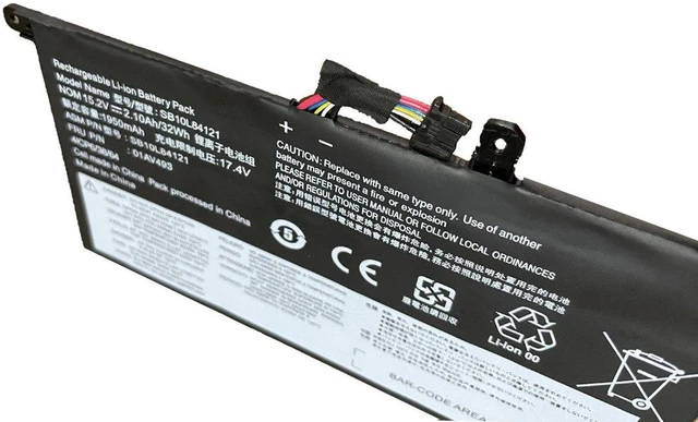 Alt view image 3 of 3 - Laptop Battery for Lenovo ThinkPad T570 T580 P51S P52S 01AV493, 01AV494, 01AV495, SB10K97528, SB10K97529, 61, 61+ 11.4V 48Wh/72Wh High Capacity, 12-Month Warranty