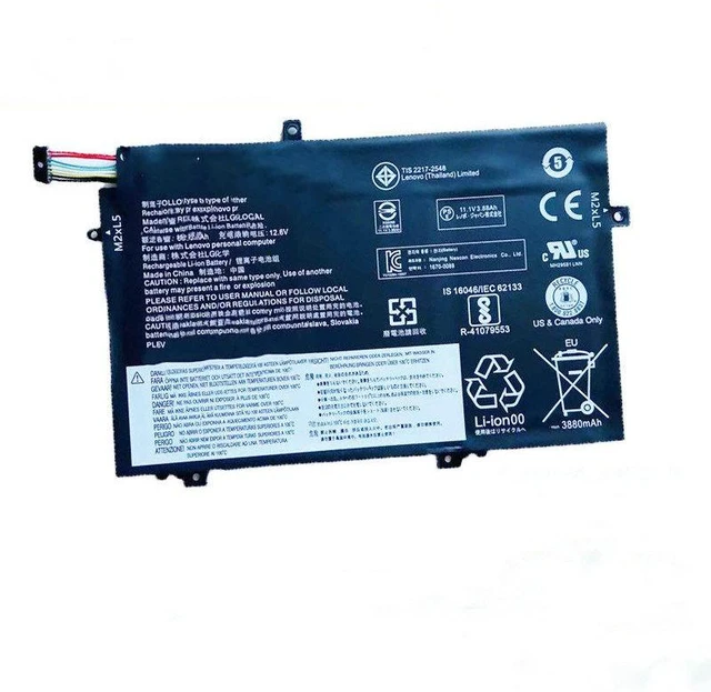 Main image of Laptop Battery for Lenovo ThinkPad E480 E580 R580, 11.4V 48Wh L17C3P51 L17L3P51 L17L3P52, High Capacity & Long Cycle Life 12-Month Warranty