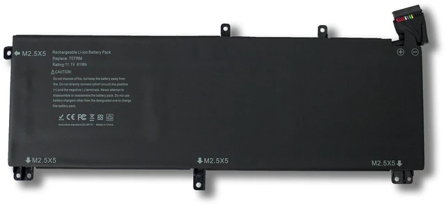 Alt view image 2 of 3 - Battery for Dell Precision M3800 XPS 15 9530 T0TRM 11.4V 61Wh, Compatible with M3800, XPS 15 9530, 0T0TRM, 8T09V, 6GTP1, 0C6X3, 1 Year Warranty