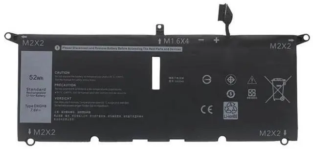 Main image of Battery for DELL XPS 13 9370 9380 7390 P82G 002 DXGH8 HK6N5 7.6V 52Wh 1-Year Warranty