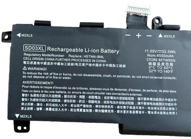 Alt view image 3 of 3 - Battery for HP TPN-Q278 HSTNN-OB1R L84394-005 SD03XL 11.55V 41.7Wh 3670mAh Compatible with HP Pavilion 15-cs2000, 15-da2000 Series 12-Month Warranty
