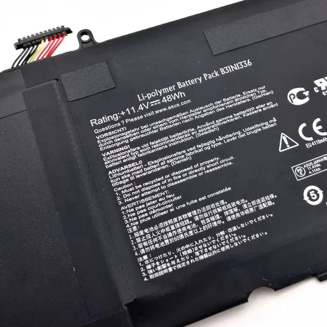 Alt view image 2 of 5 - New Battery for ASUS C31-S551 V551L V551LA R553L K551LN B31N1336 15.4V 44Wh Li-ion, High Capacity, 1-Year Warranty