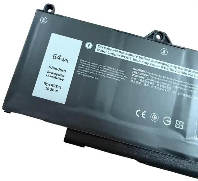 Alt view image 3 of 3 - Battery for Dell Precision 3561 3571 3581 3470 Laptop 11.4V 54Wh GRT01, 3-Cell Li-ion, Compatible with 0GRT01, High Capacity & Long Life, 12-Month Warranty