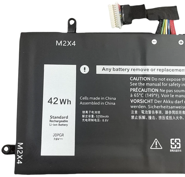Alt view image 2 of 3 - Battery for Dell Latitude 5285 5290 T17G 1WND8 J0PGR JOPGR | 15.2V 3450mAh 52Wh | High Capacity Li-ion | 2-Year Warranty