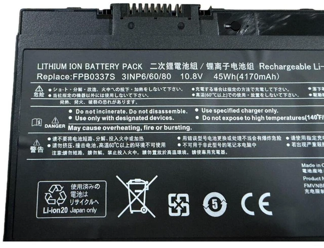 Alt view image 3 of 3 - Laptop Battery for Fujitsu U727 P727 P728, FPB0337S FPCBP530 FMVNBP246, 11.4V 42Wh, High Capacity, 1-Year Warranty